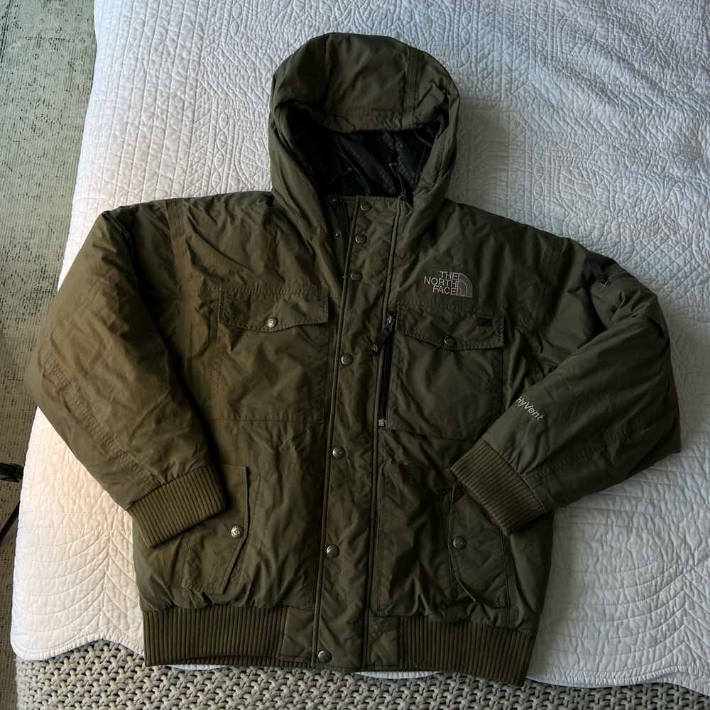 The North Face Olive Green Hooded Jacket